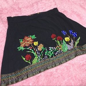 Xl rare flower garden cottagecore mini skirt